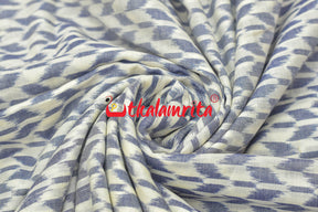 White Thikiri Sambalpuri Cotton (Fabric)