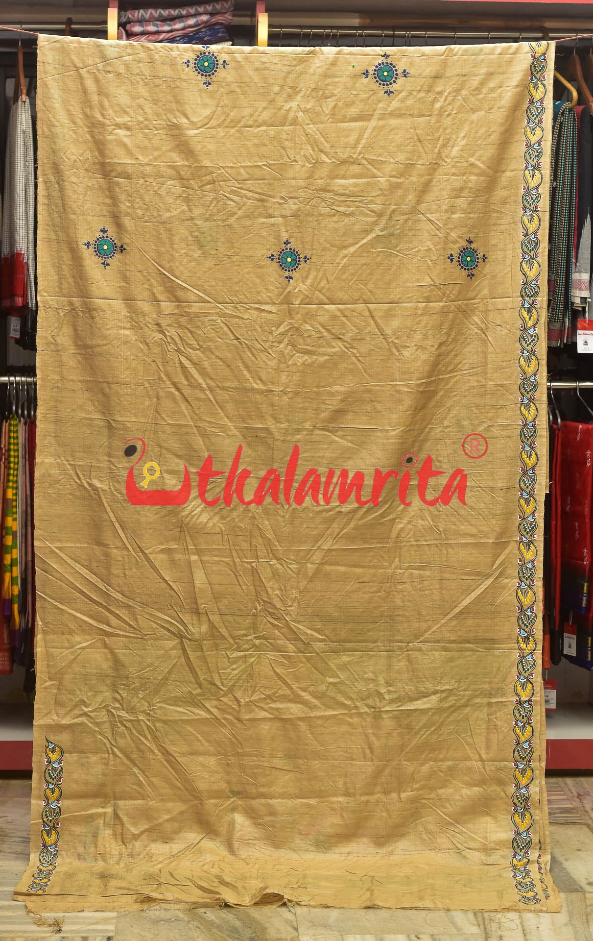 Nauka Par Pattachitra Tussar Silk Saree