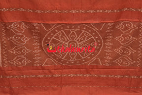 Rust Temples Kargil Kumbha Cotton Saree