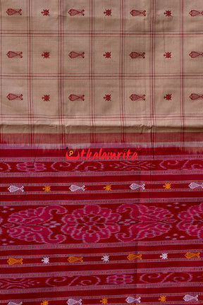 Hazar Buti Kaincha Fish Khandua Cotton Saree