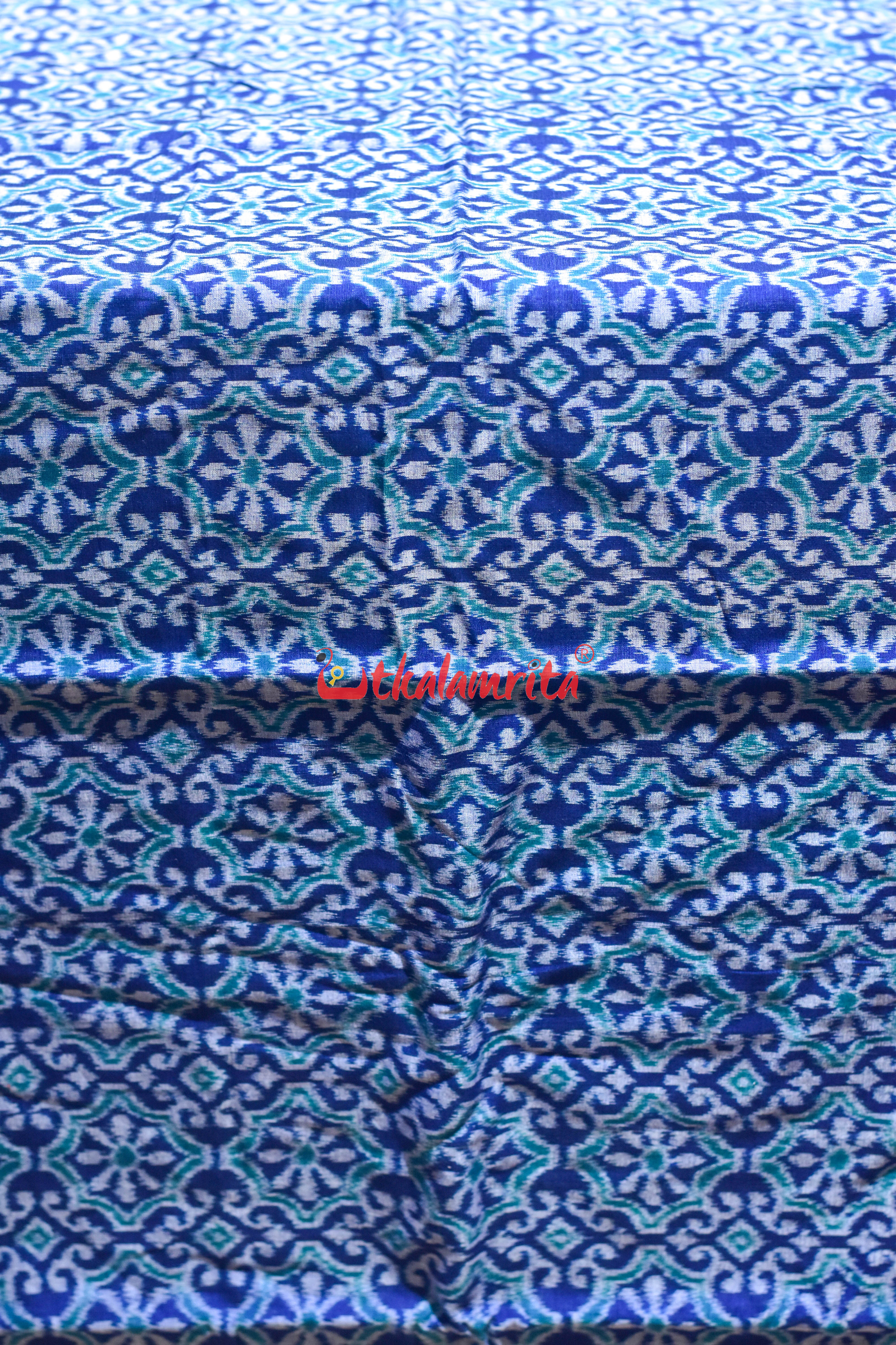 Navy Blue Phula Bandha Cotton (Fabric)