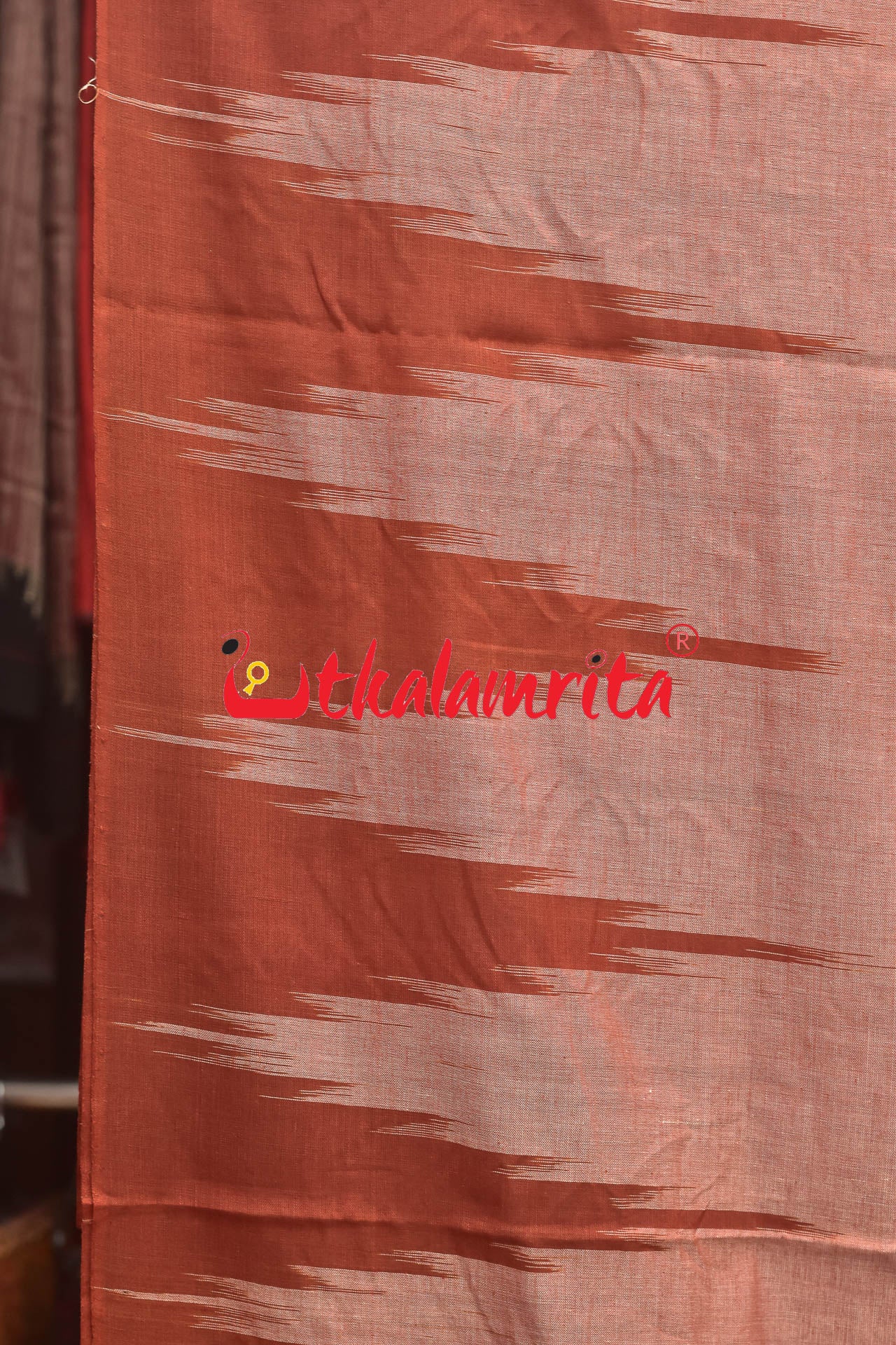 Rust Temples Kargil Kumbha Cotton Saree