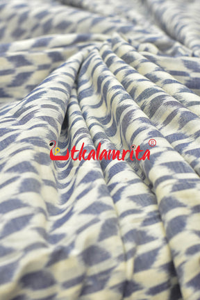 White Thikiri Sambalpuri Cotton (Fabric)