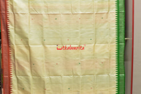 Triranga Kumbha Double Anchal Berhampuri Silk Saree