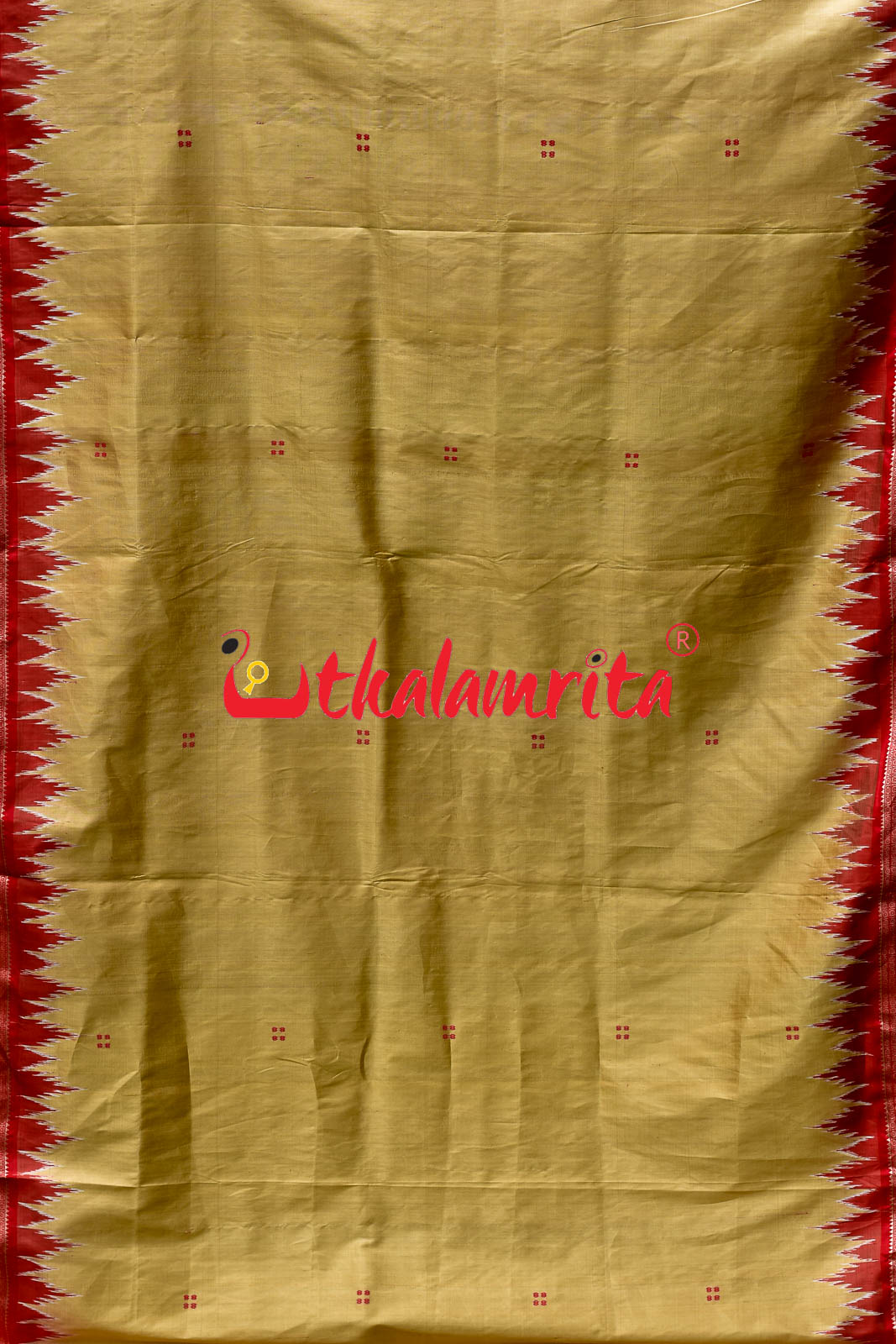 Matha Red Pasapali Jhoti Anchal Khandua Silk Saree