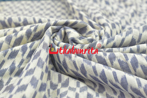 White Thikiri Sambalpuri Cotton (Fabric)