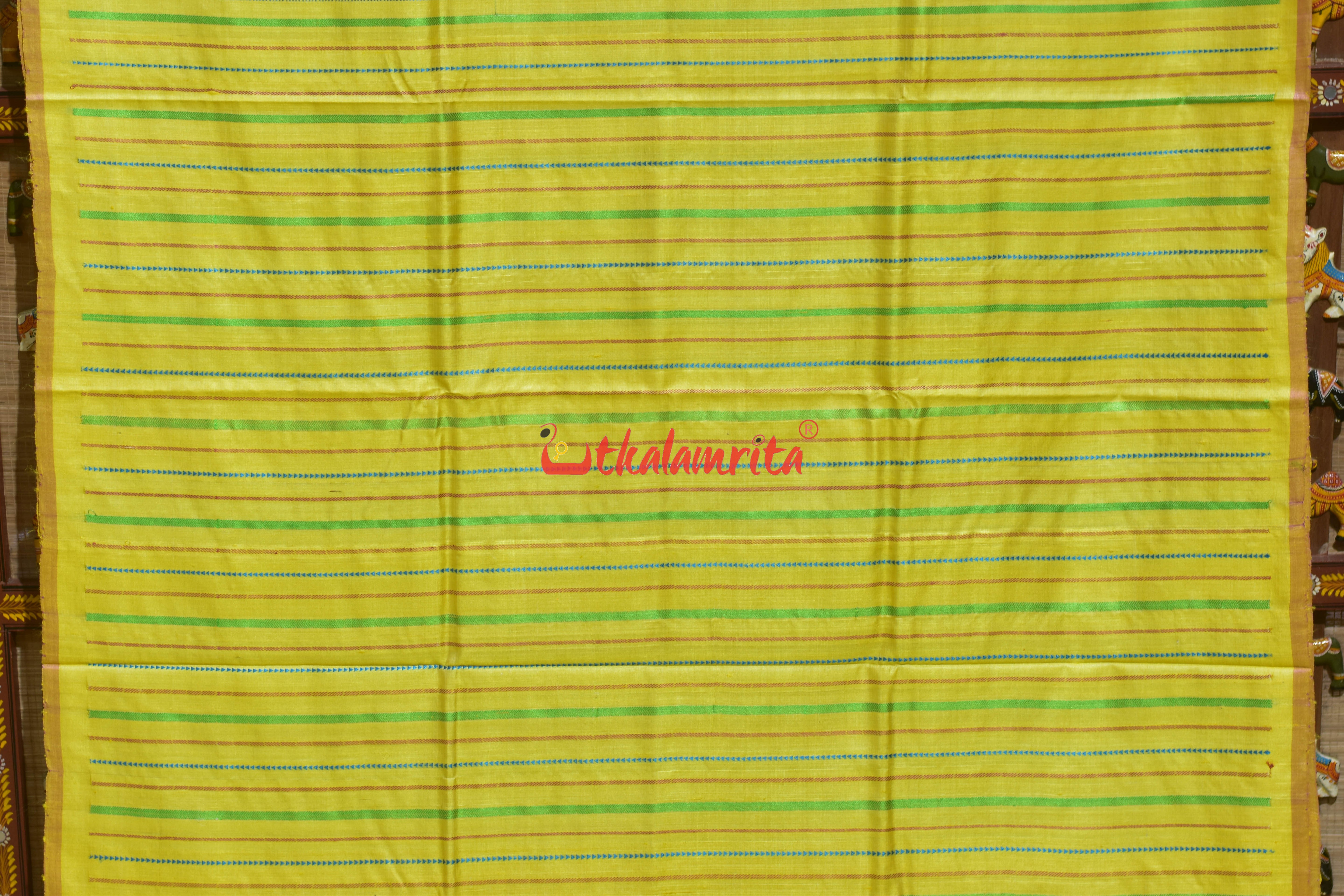 Light Yellow Plain Jala Gopalpur Tussar Silk Saree