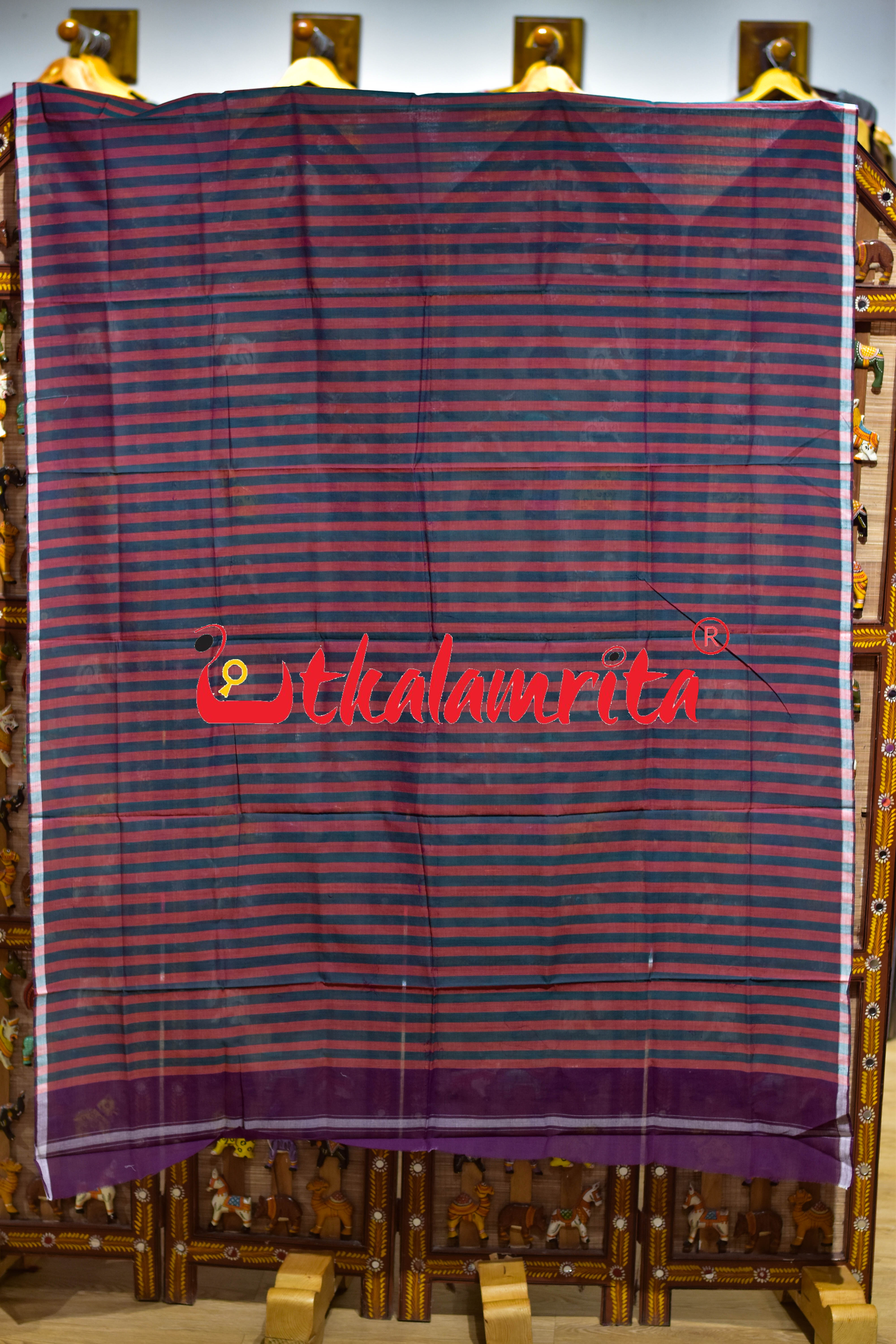 Teal Rose Pittala Single Cotton (Lungi)