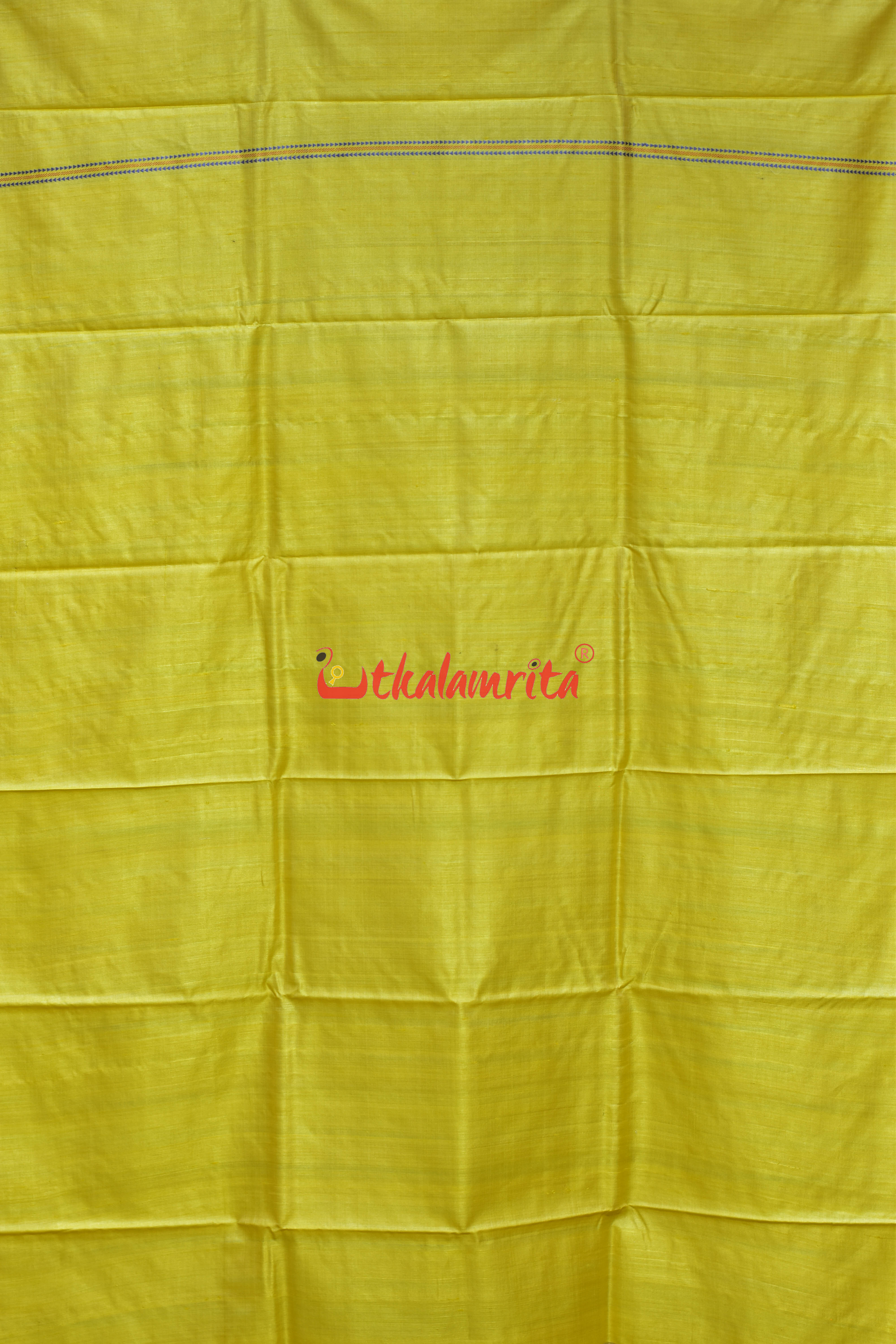 Light Yellow Plain Jala Gopalpur Tussar Silk Saree