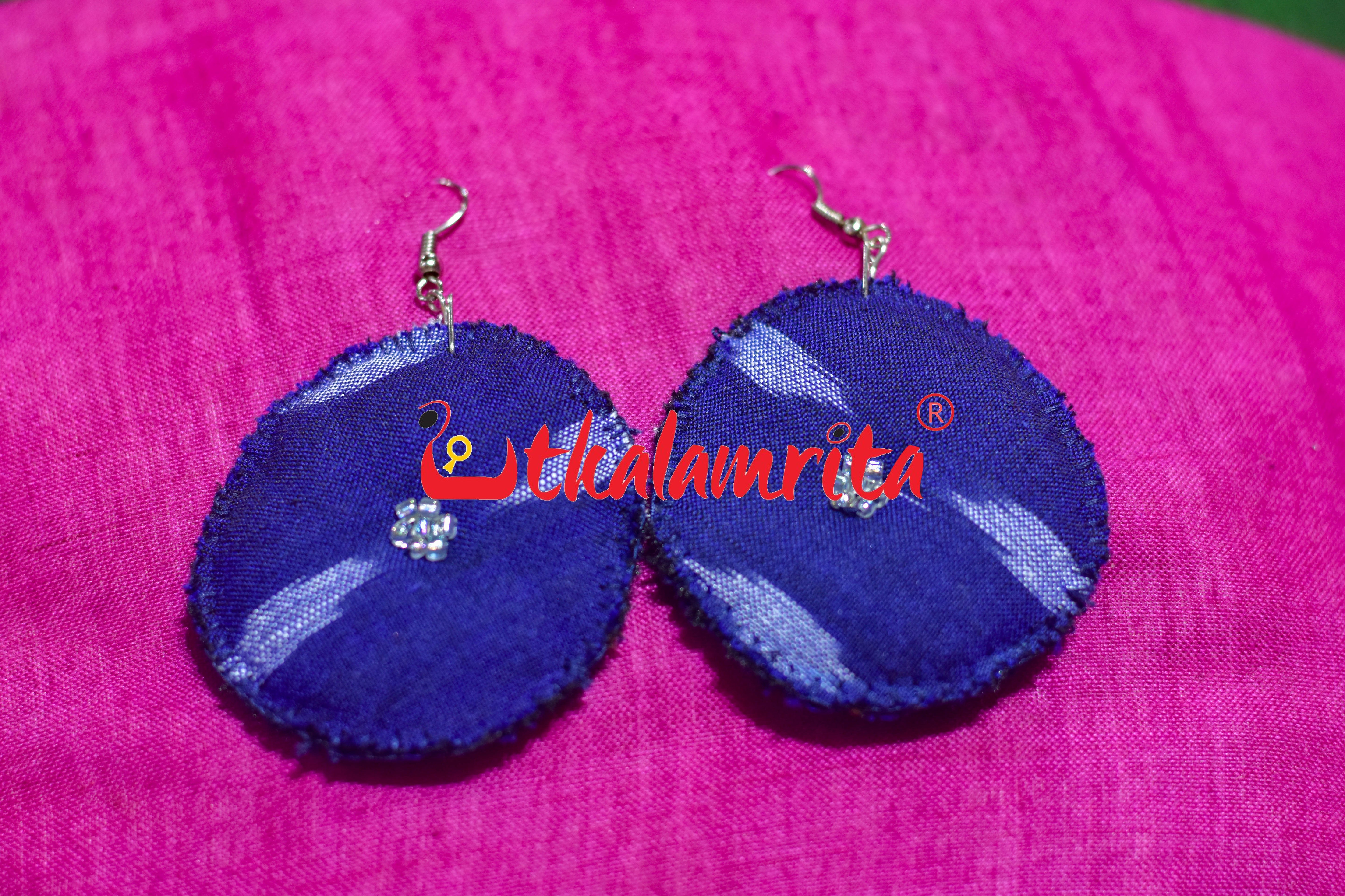 Blue Round Dots Earrings
