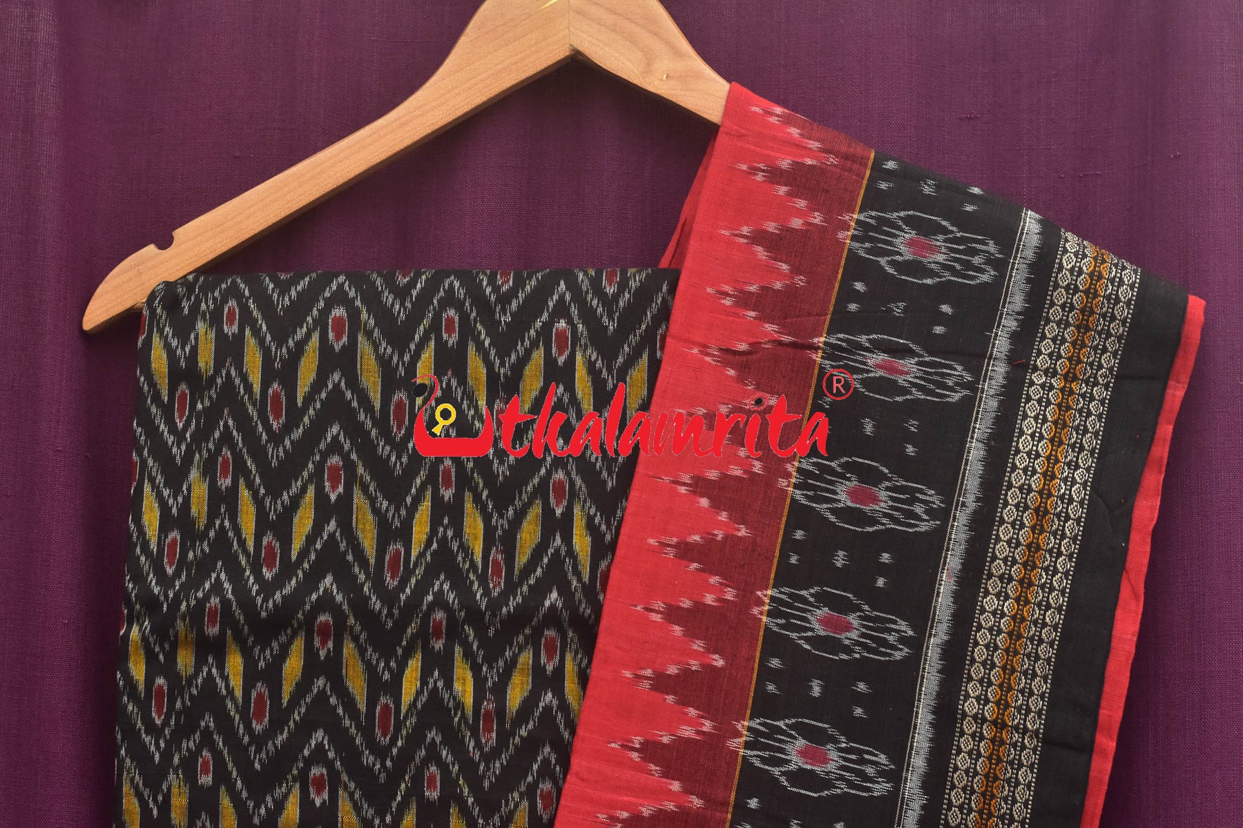 Black with Waves Sambalpuri Dress Set