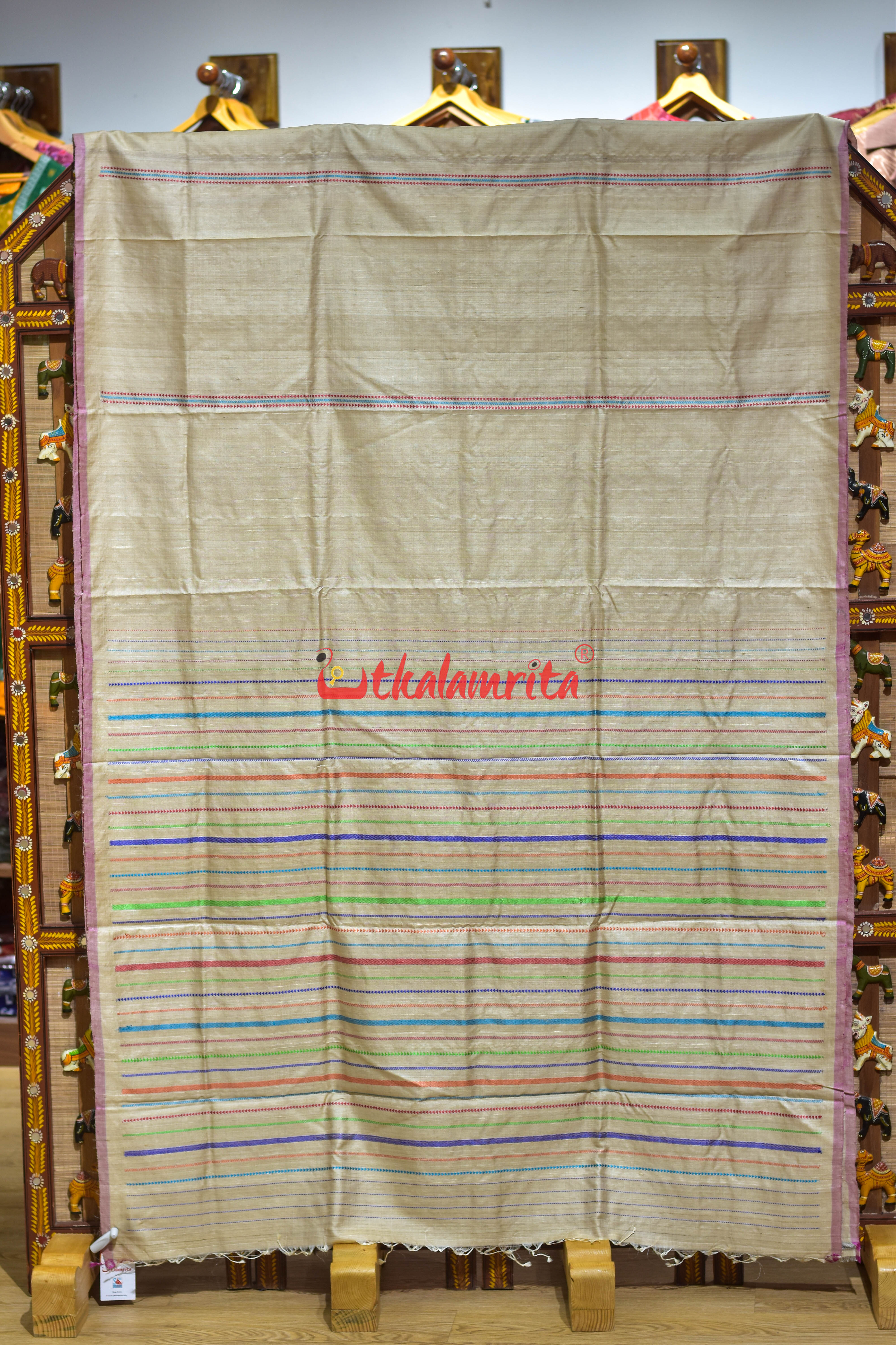 Natural Body Plain Jala Gopalpur Tussar Silk Saree
