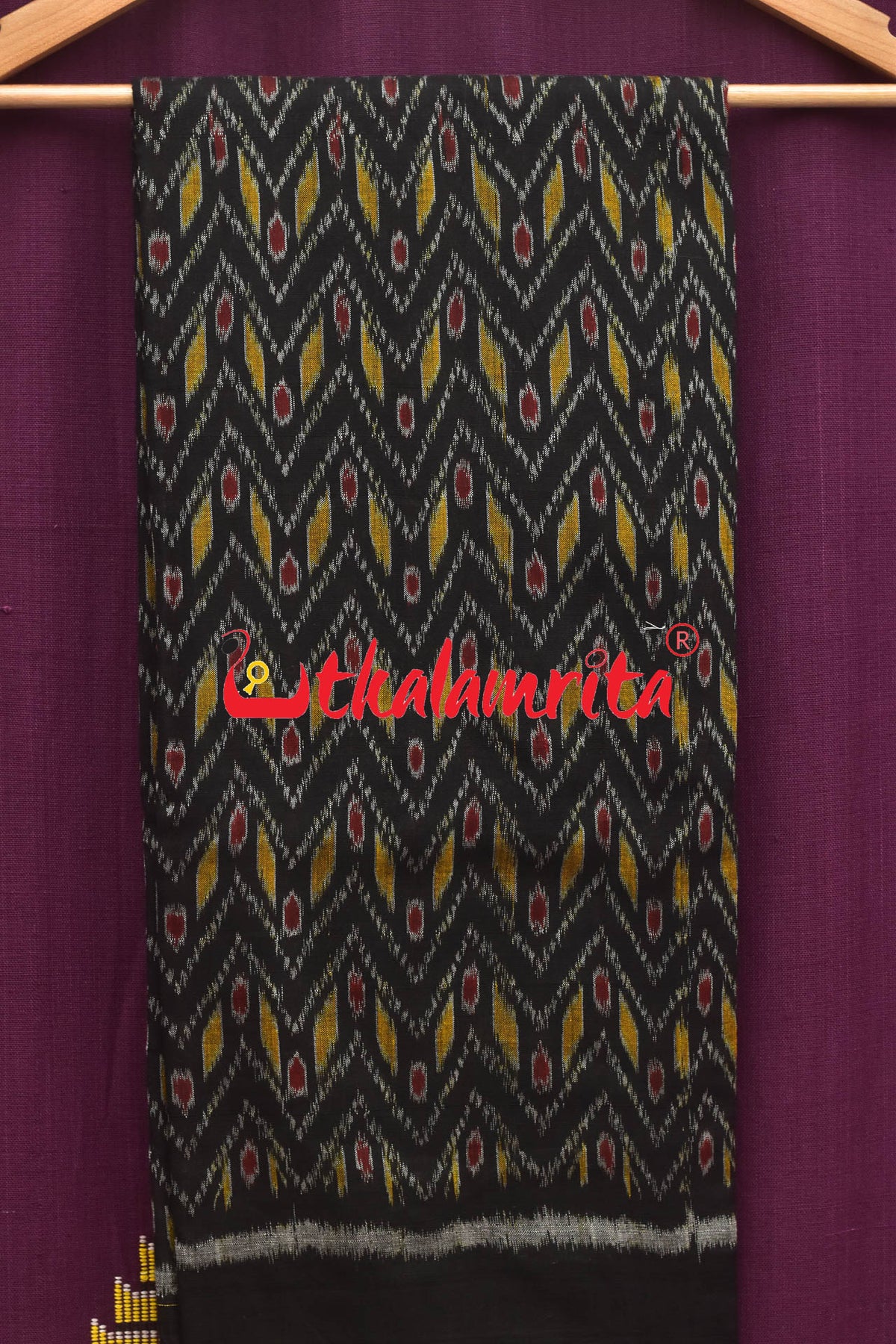 Black with Waves Sambalpuri Dress Set