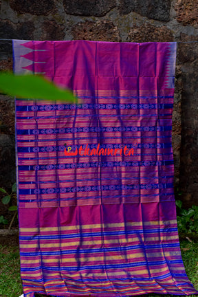 Haata Kumbha Dual Color Tissue Sambalpuri Silk Saree