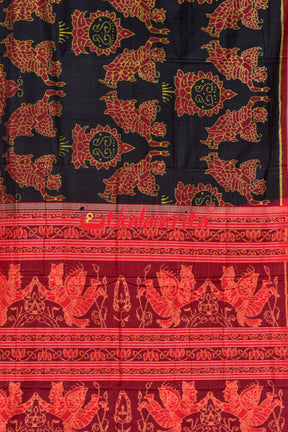 Black Pari Sambalpuri Cotton Saree