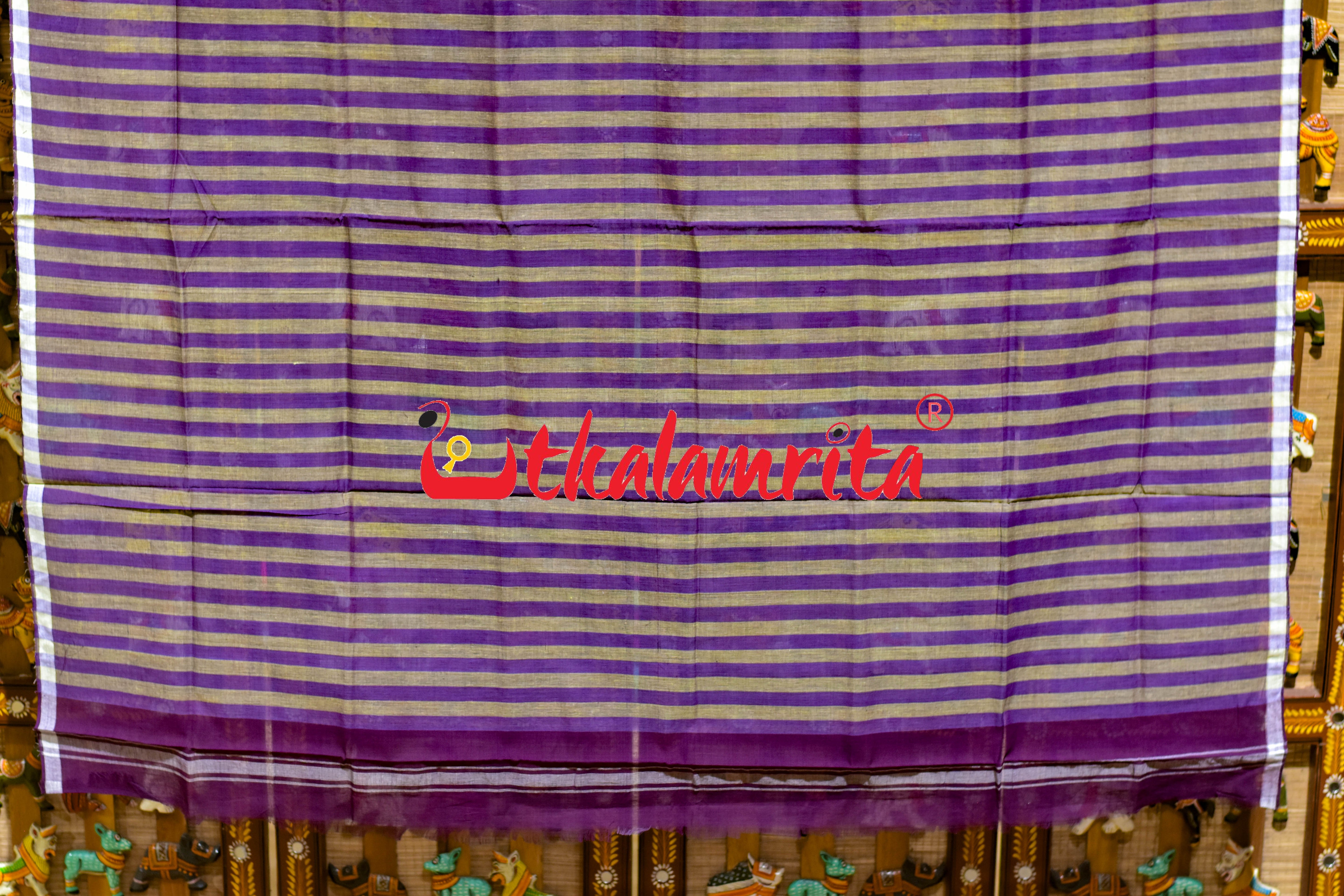 Ash Violet Pittala Single Cotton (Lungi)