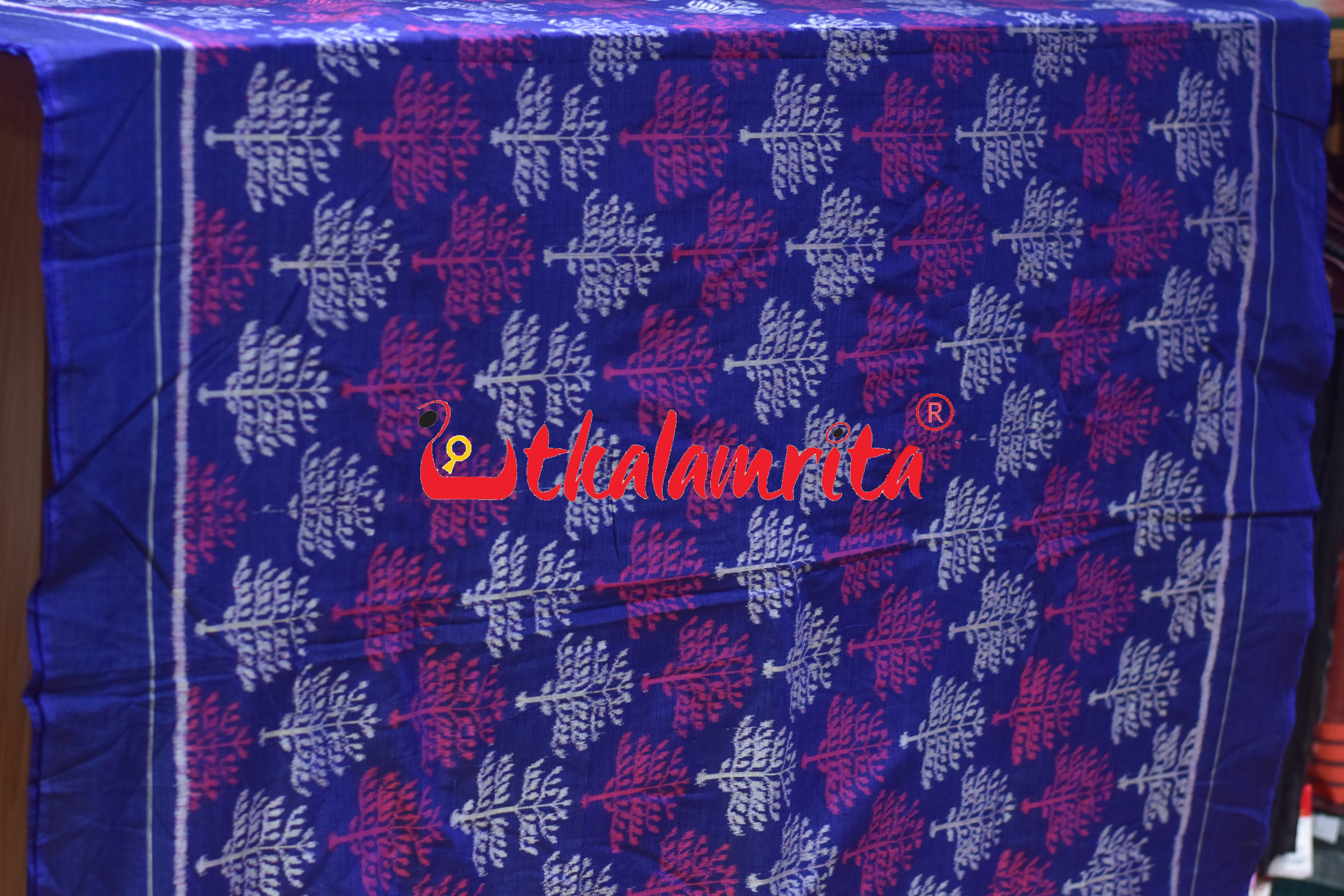 Blue Gachha Sambalpuri Cotton (Fabric)