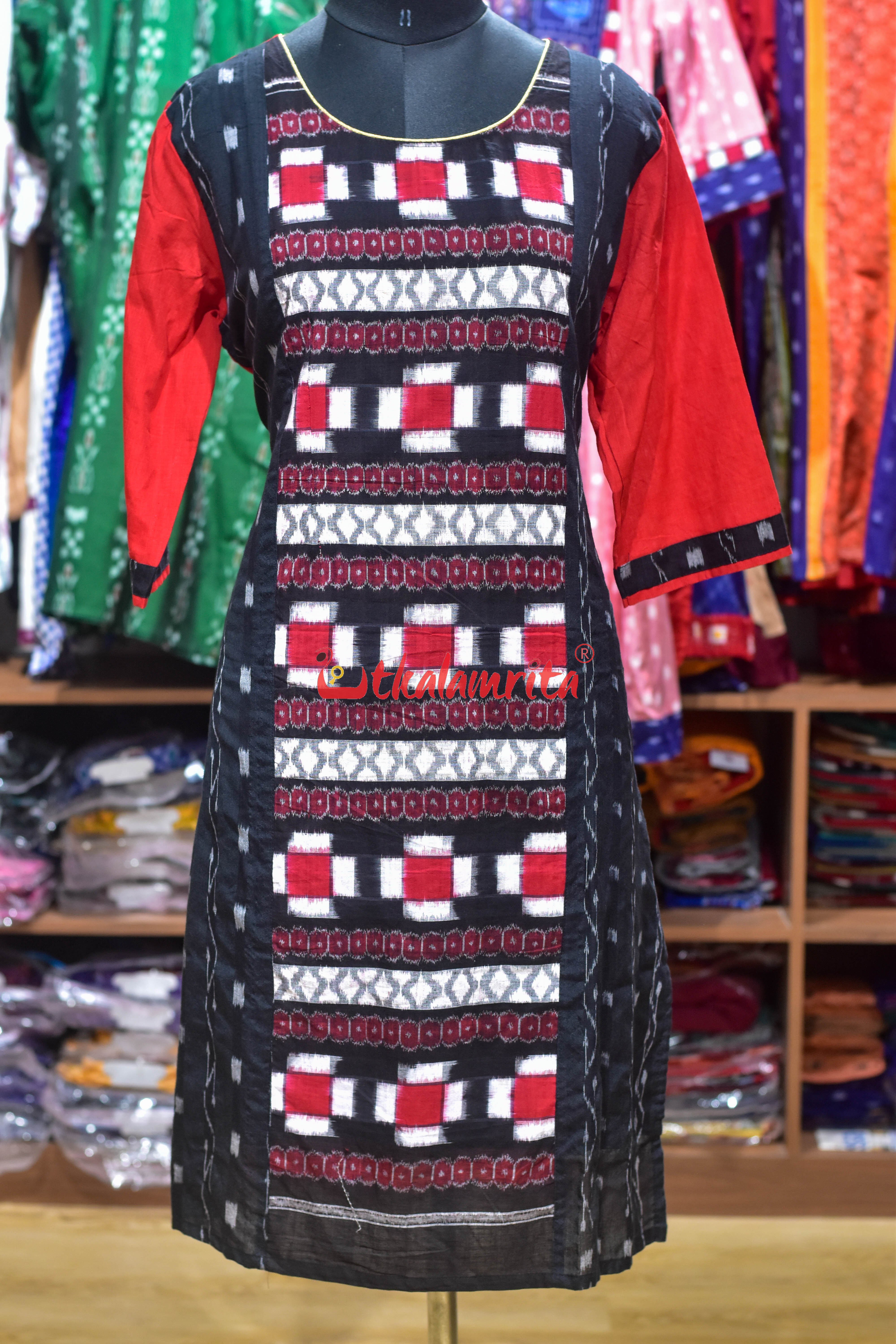 Ikat Mosaic Elegance (Ladies Kurti)