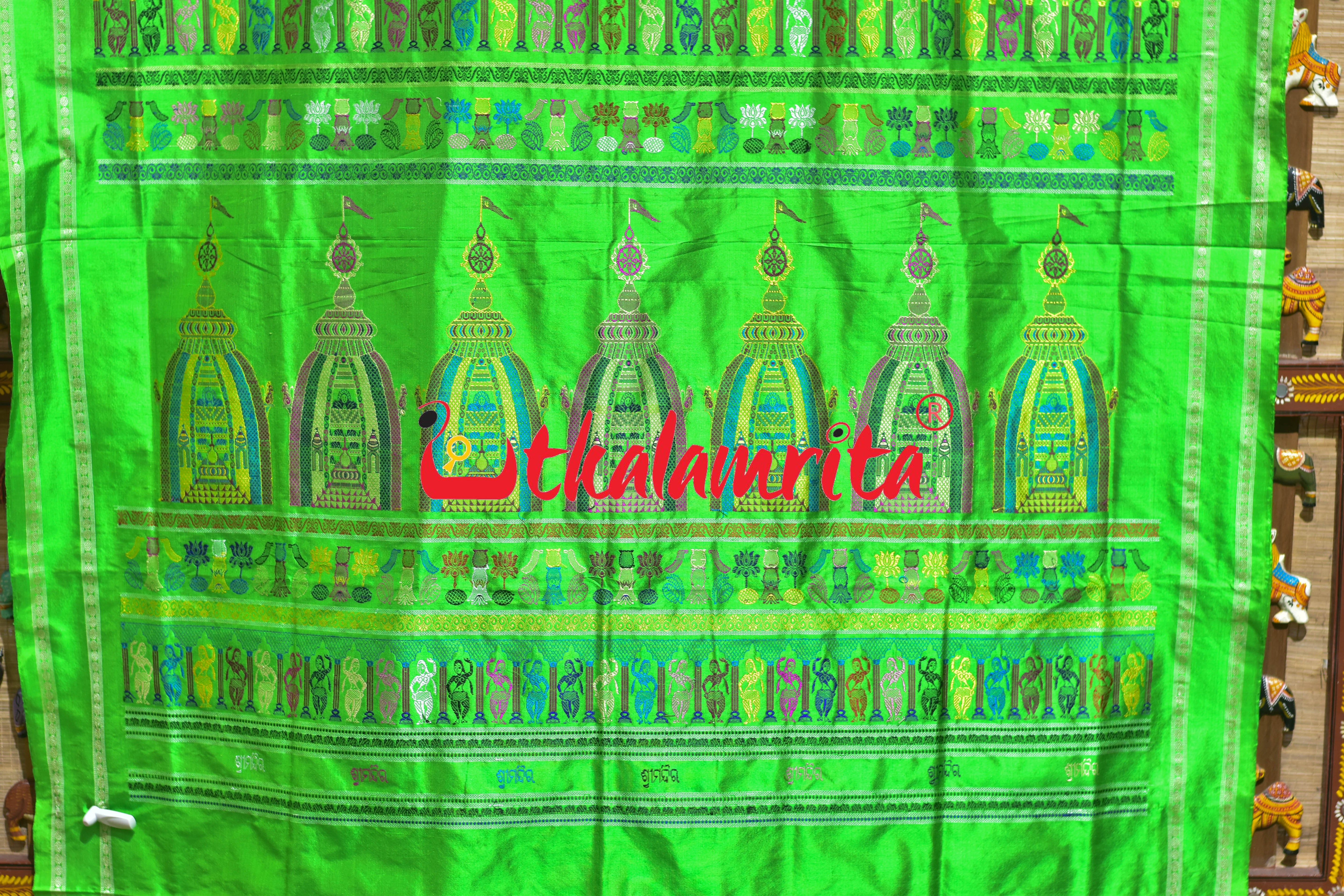 Srimandira Rani Green Bomkai Silk Saree