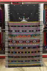 Black with White Border Original Ganjam Bomkai Cotton Saree