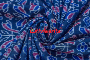 Blue Chadhei Sambalpuri Cotton (Fabric)