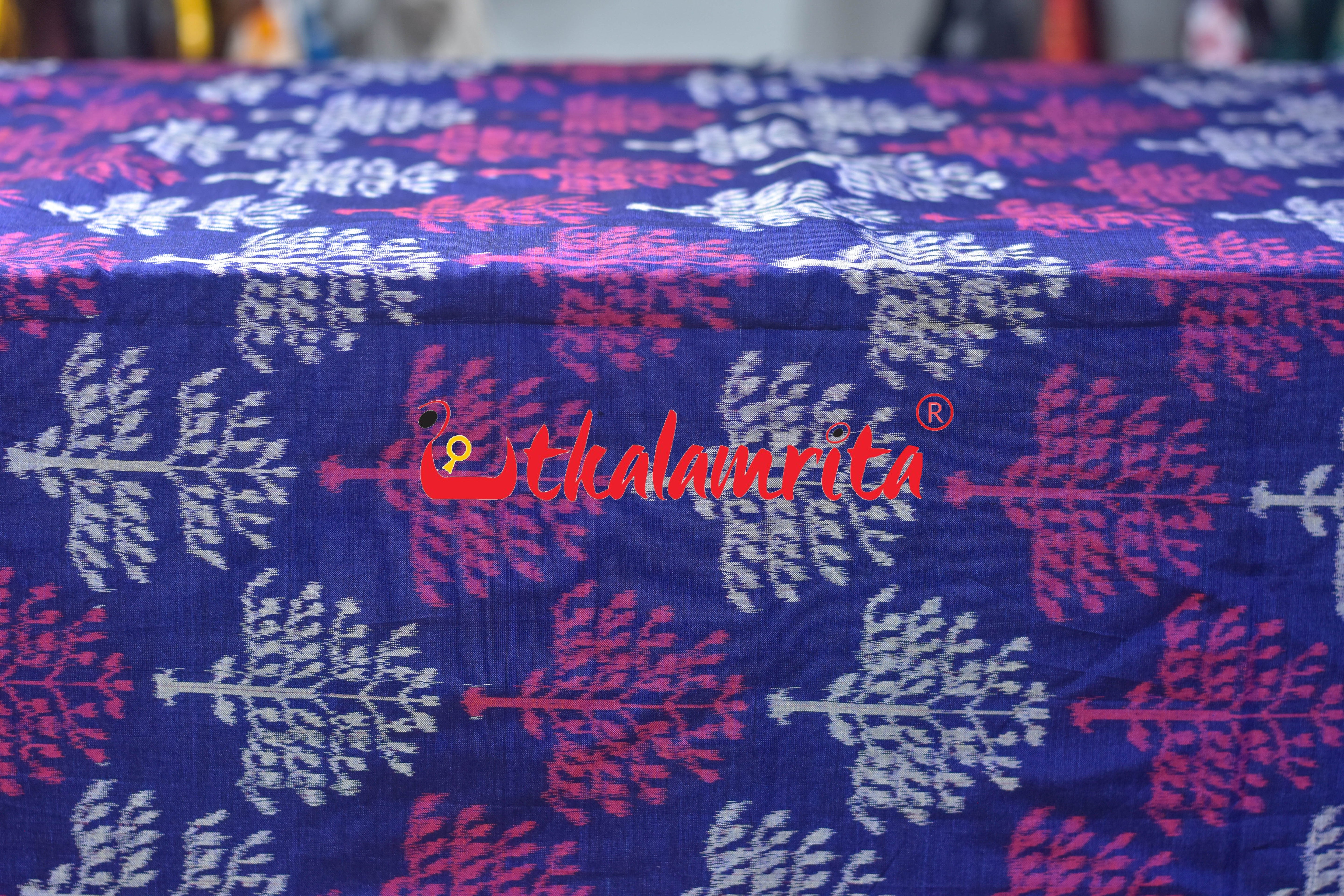 Blue Gachha Sambalpuri Cotton (Fabric)