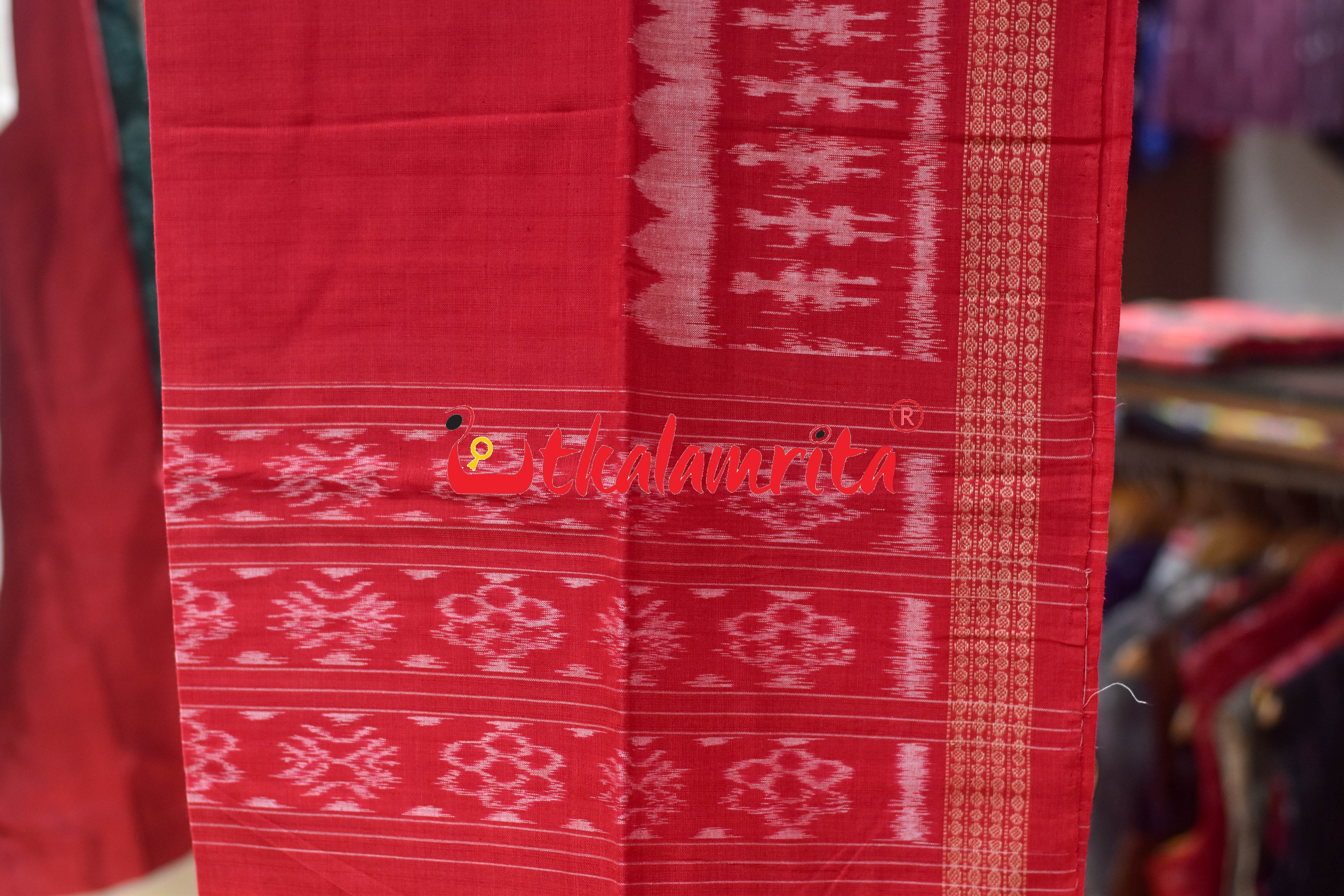 Green Red S Bandha Cotton Dress Set