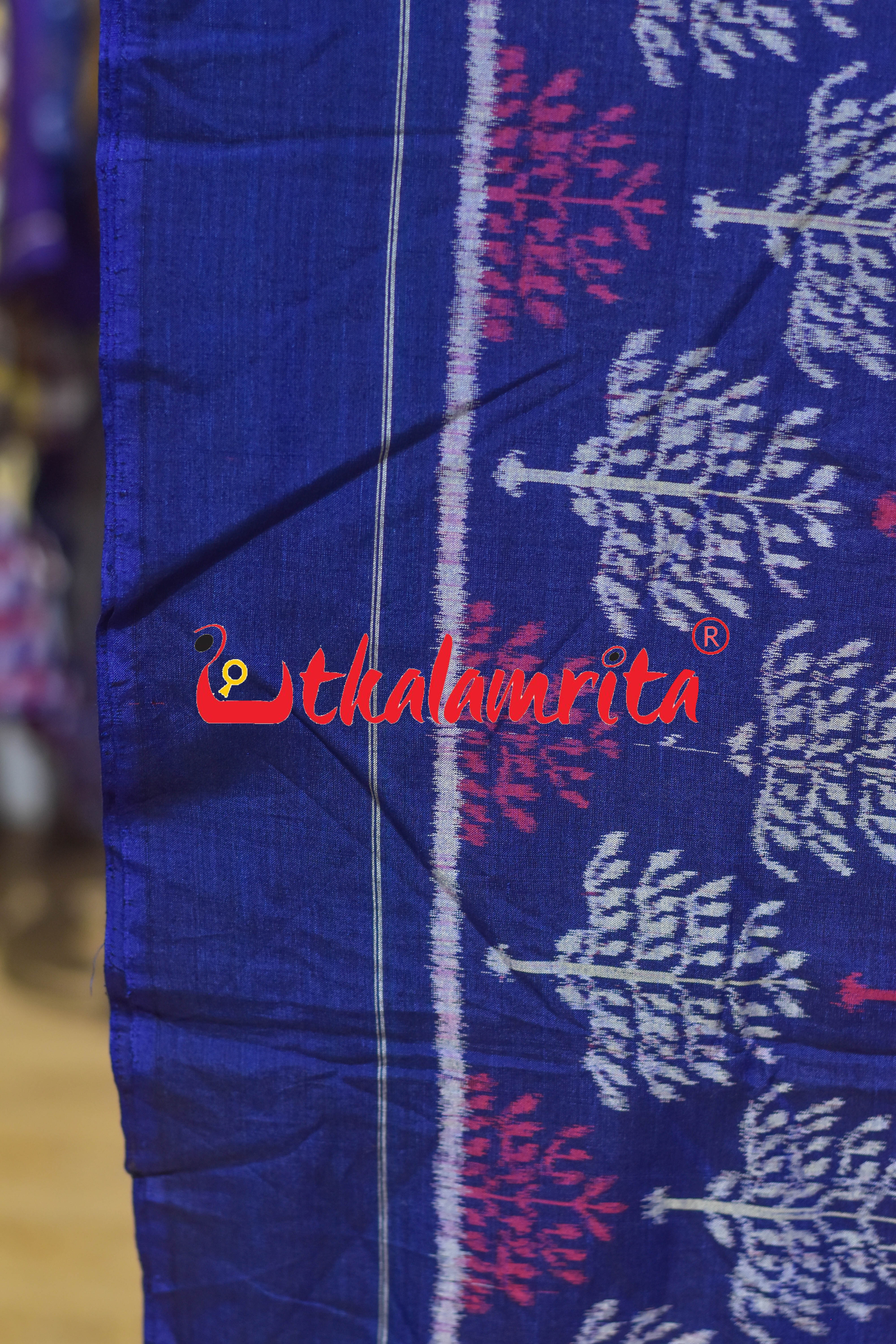 Blue Gachha Sambalpuri Cotton (Fabric)