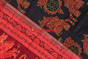 Black Pari Sambalpuri Cotton Saree