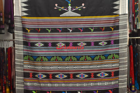 Black with White Border Original Ganjam Bomkai Cotton Saree