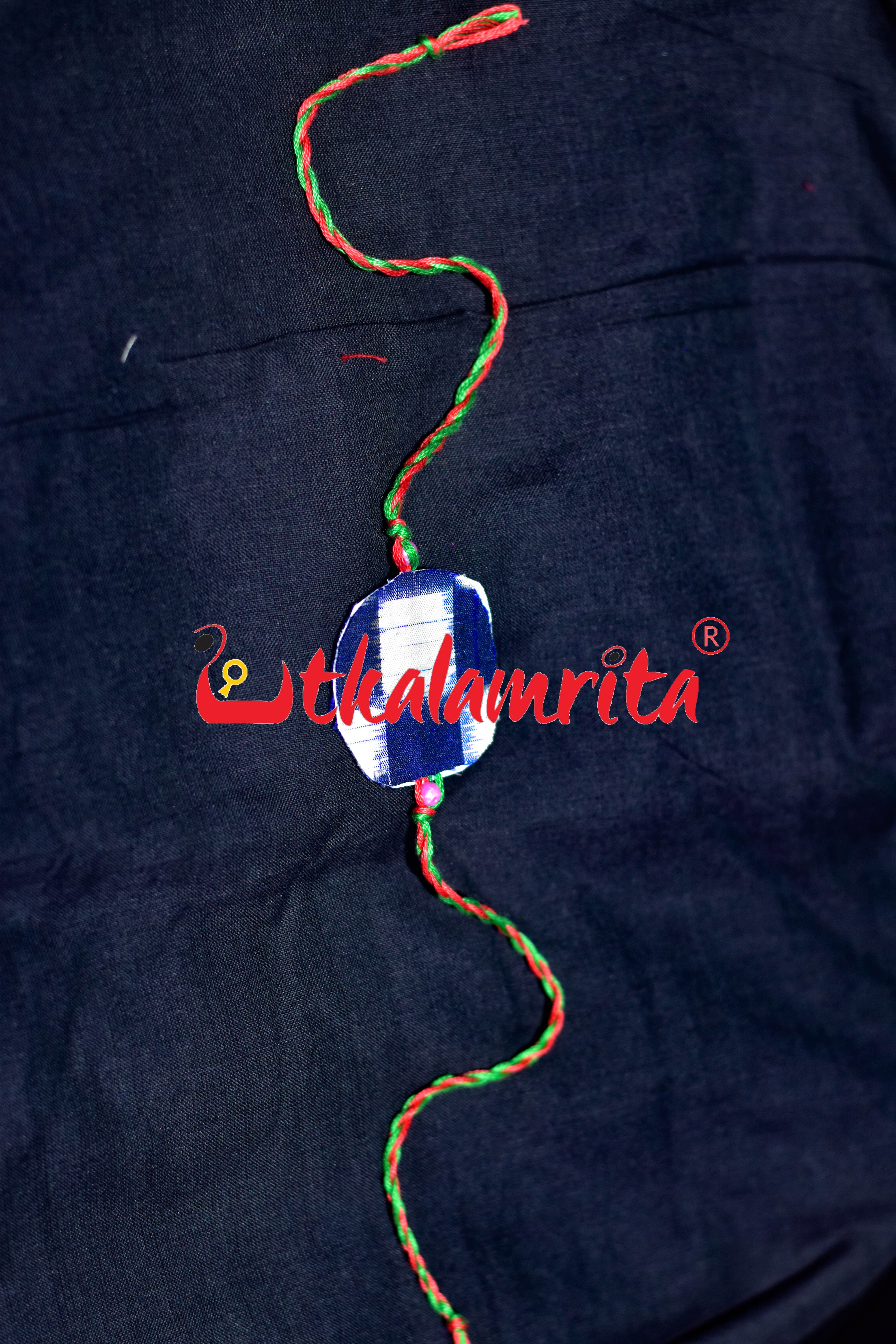 Blue Red Pasapali (Ikat Rakhi) (Copy)