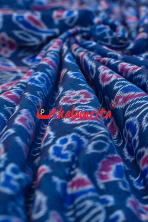 Blue Chadhei Sambalpuri Cotton (Fabric)