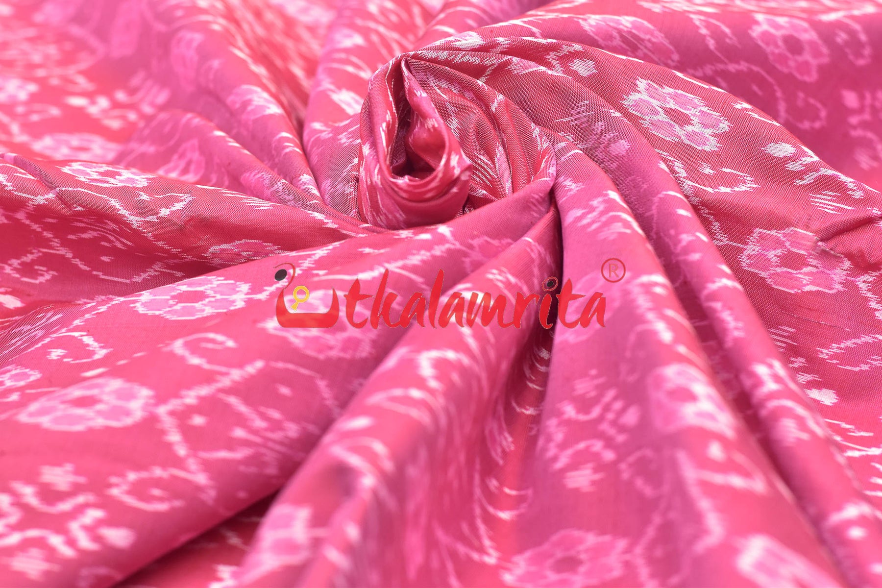 Old Rose Phula Thikiri Sambalpuri Silk (Fabric)