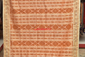Mustard With White Dali Khandua Silk Saree