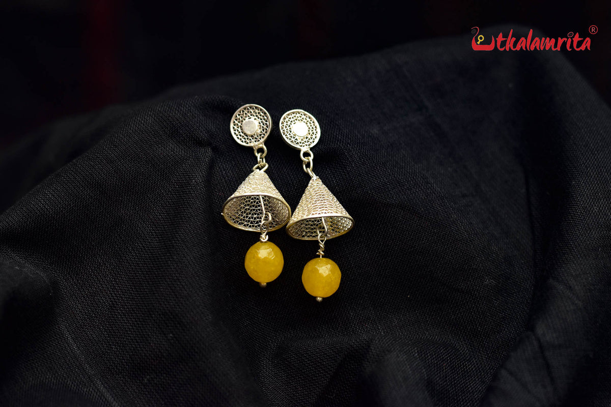 Conical Silver with Yellow Balls