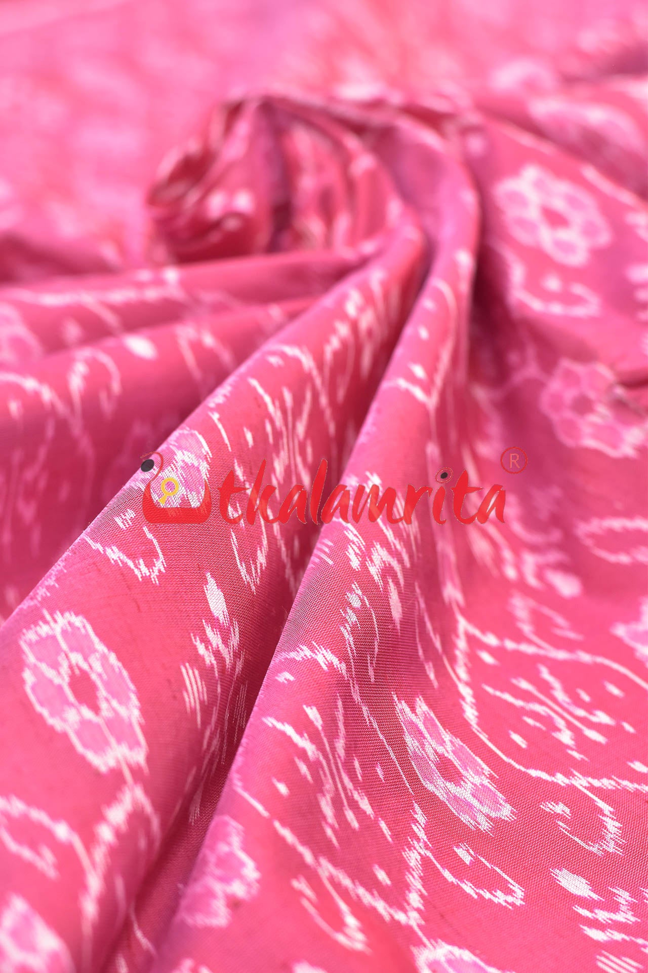 Old Rose Phula Thikiri Sambalpuri Silk (Fabric)