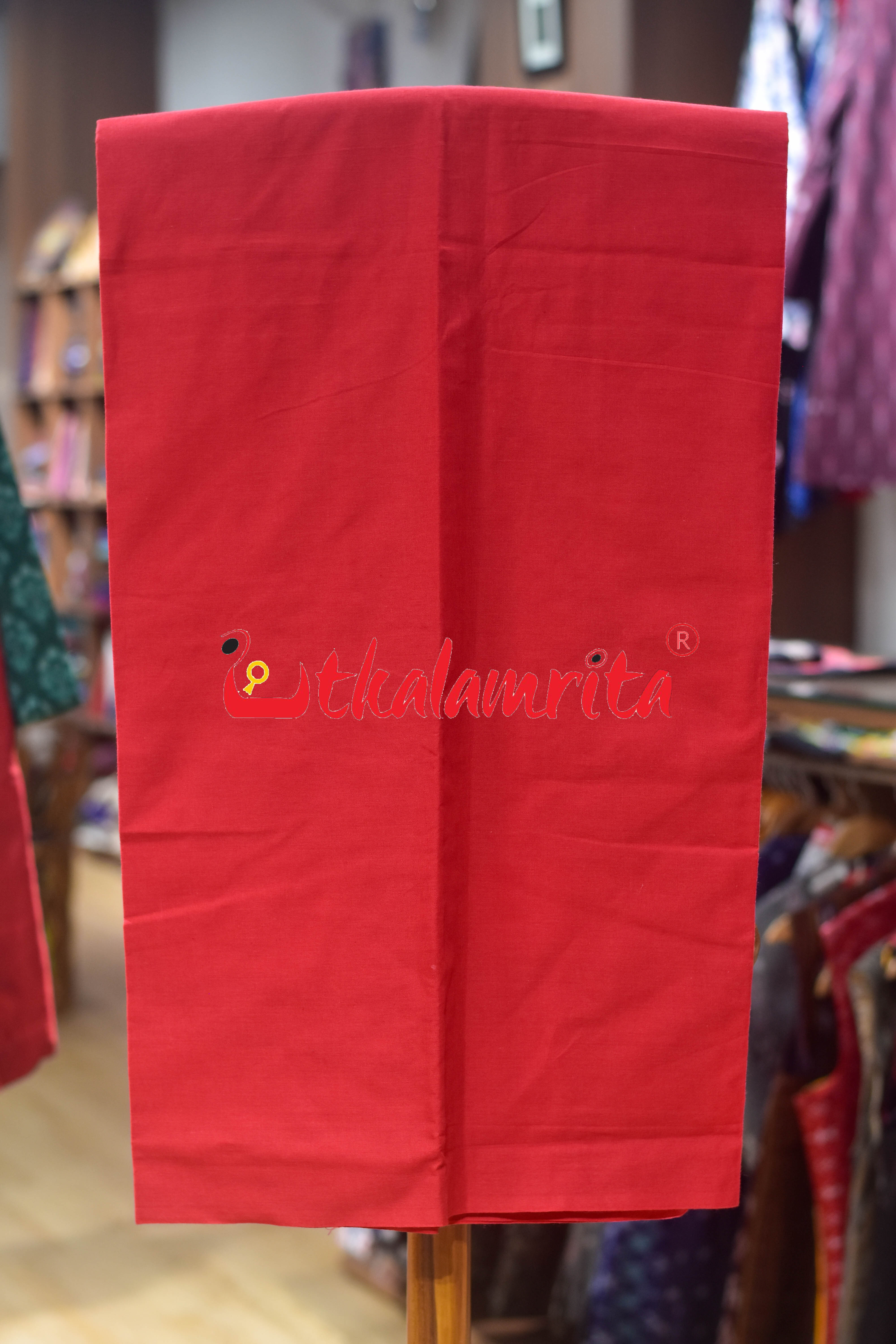 Red Black Elephant Tribals Sambalpuri Cotton Dress Set