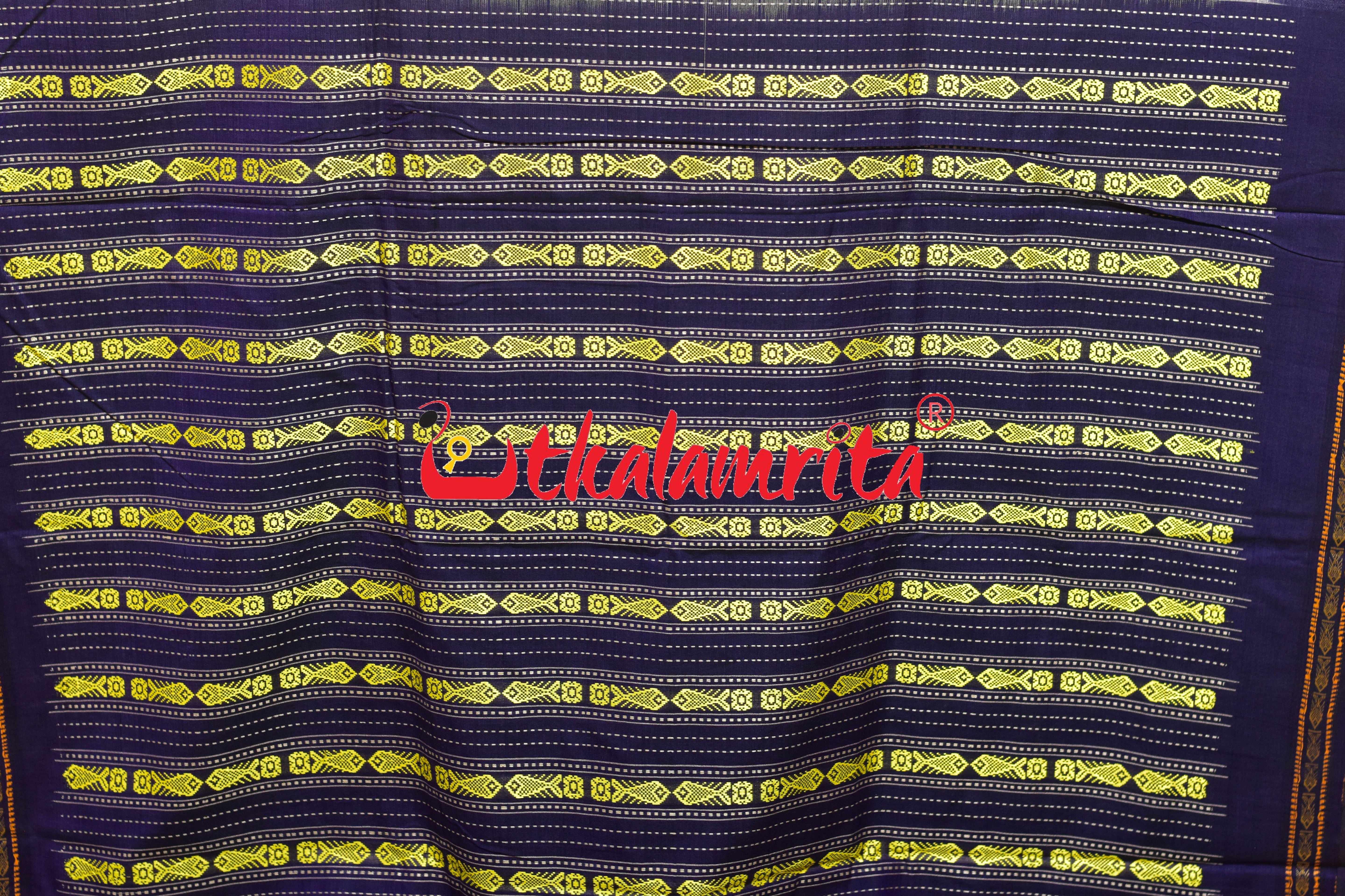 Bapta Cotton Gopalpur Tussar Body Checks Ghee Purple Saree