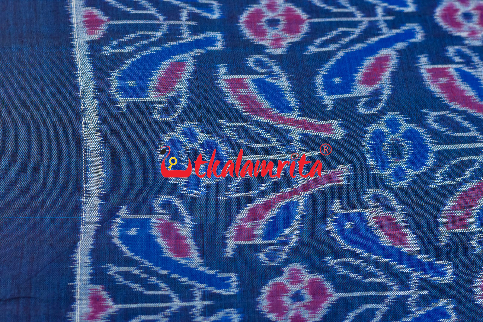 Blue Chadhei Sambalpuri Cotton (Fabric)