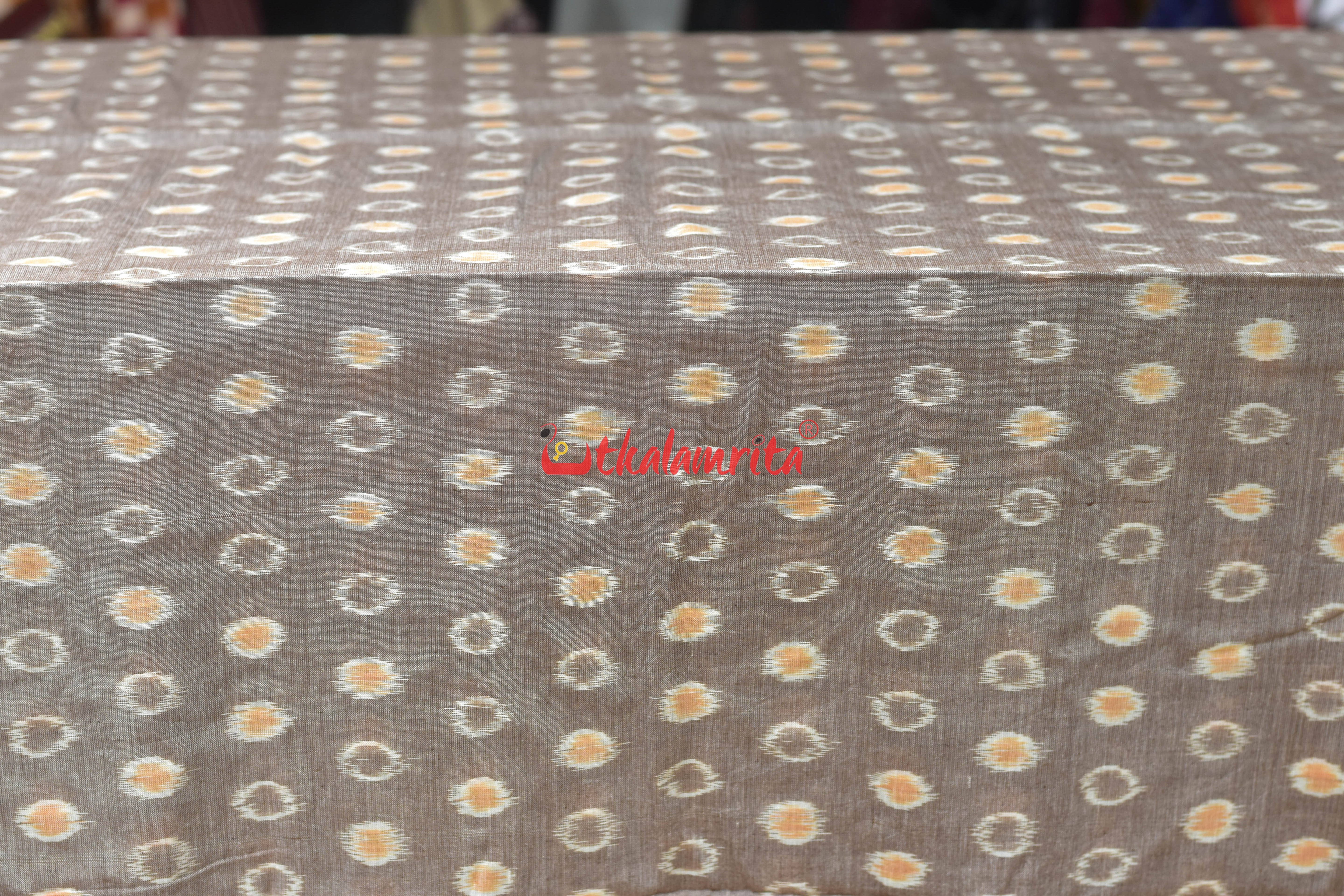 Vintage Beige Bubbles Ikat Cotton (Fabric)