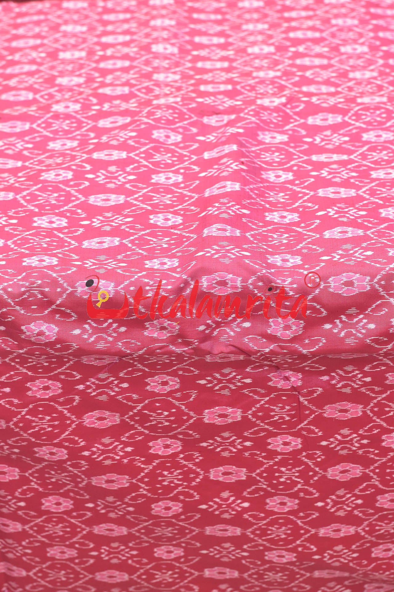 Old Rose Phula Thikiri Sambalpuri Silk (Fabric)