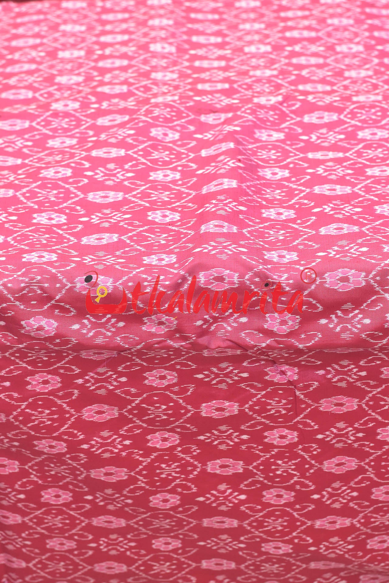 Old Rose Phula Thikiri Sambalpuri Silk (Fabric)