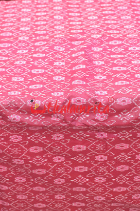 Old Rose Phula Thikiri Sambalpuri Silk (Fabric)