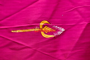 Durga Pattachitra Rani Pink Silk Saree