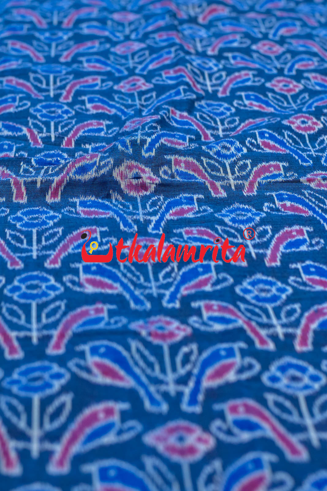 Blue Chadhei Sambalpuri Cotton (Fabric)