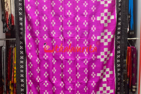 Pink Pasapali Design Khandua Silk Saree