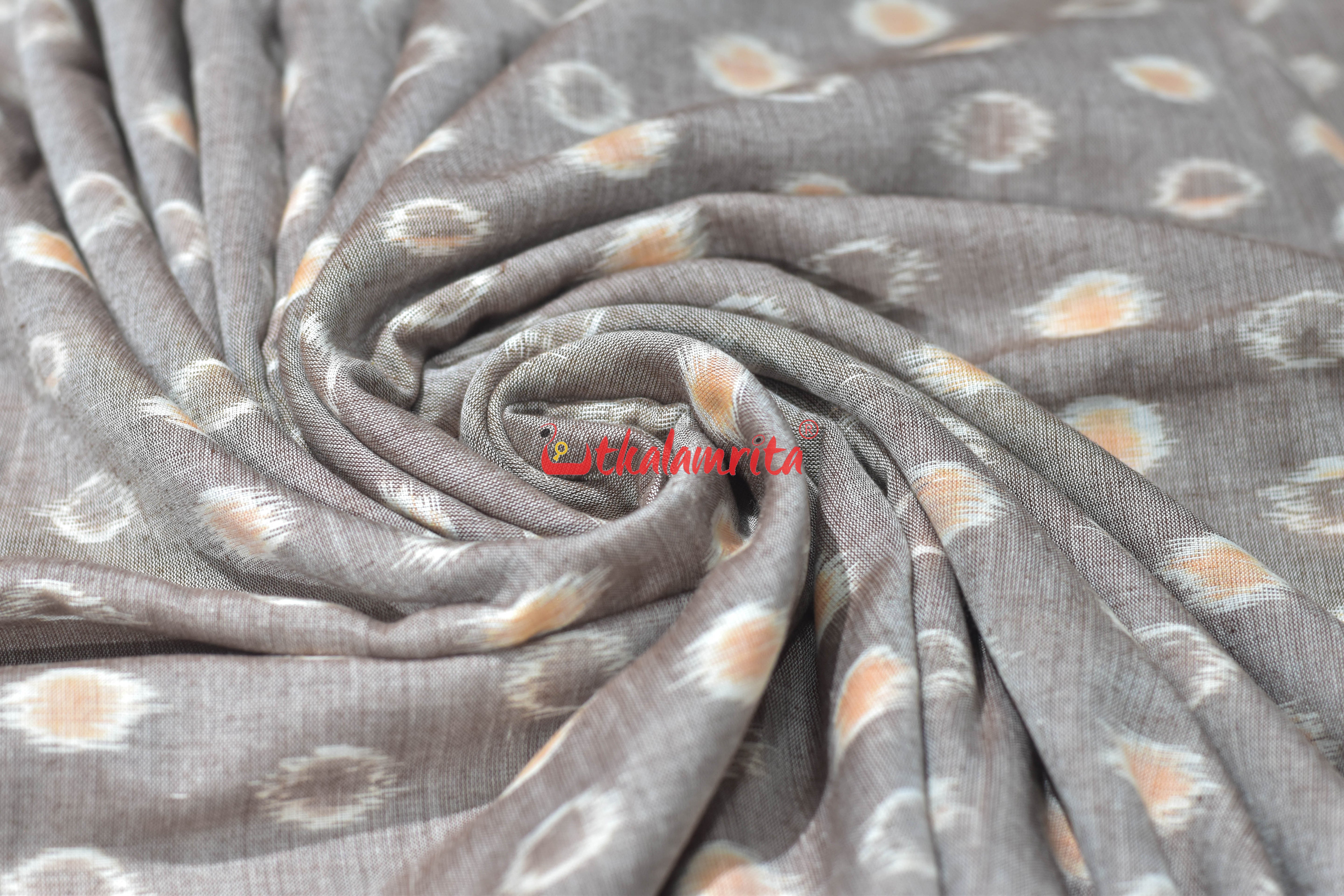 Vintage Beige Bubbles Ikat Cotton (Fabric)