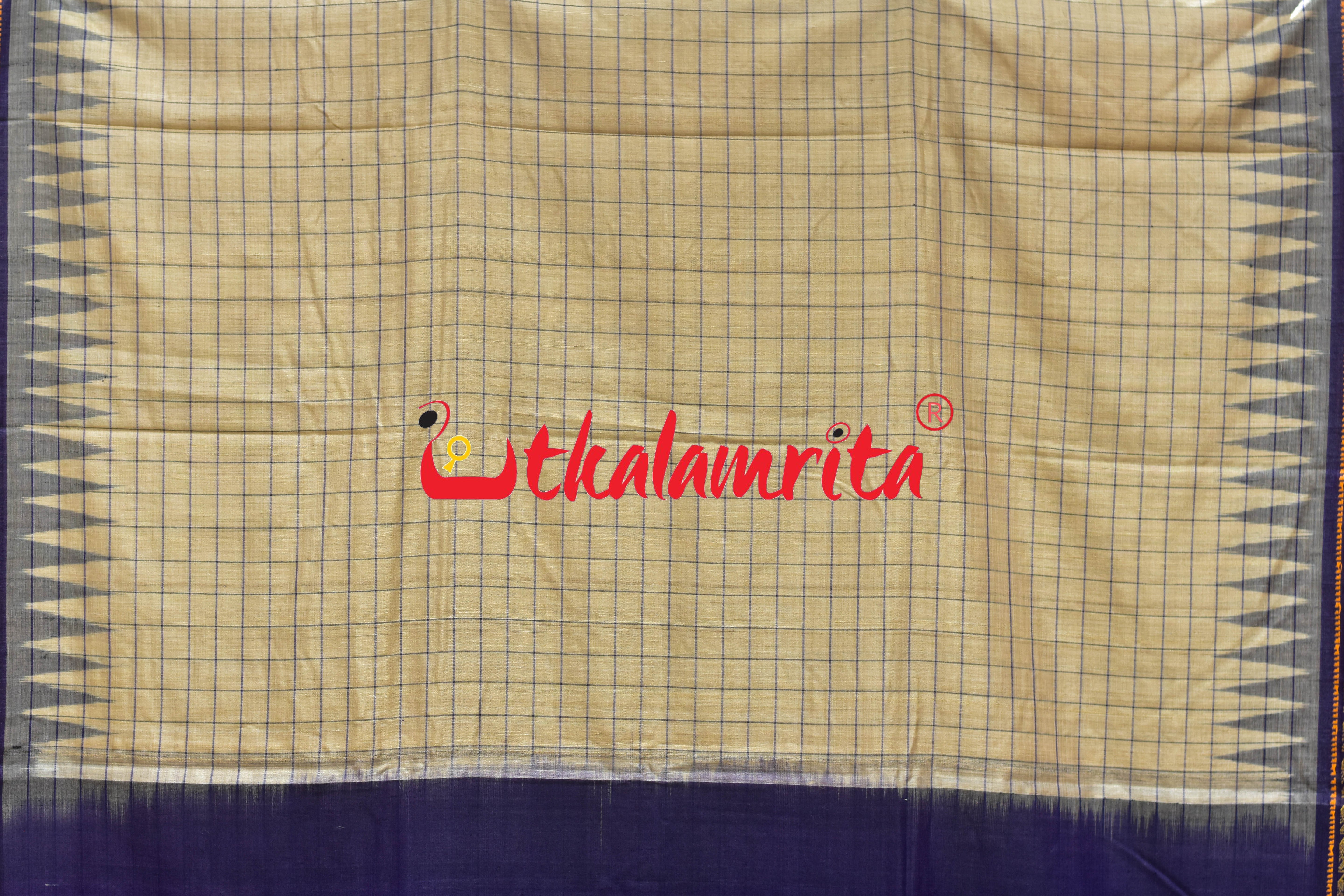 Bapta Cotton Gopalpur Tussar Body Checks Ghee Purple Saree