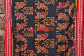 Black Pari Sambalpuri Cotton Saree