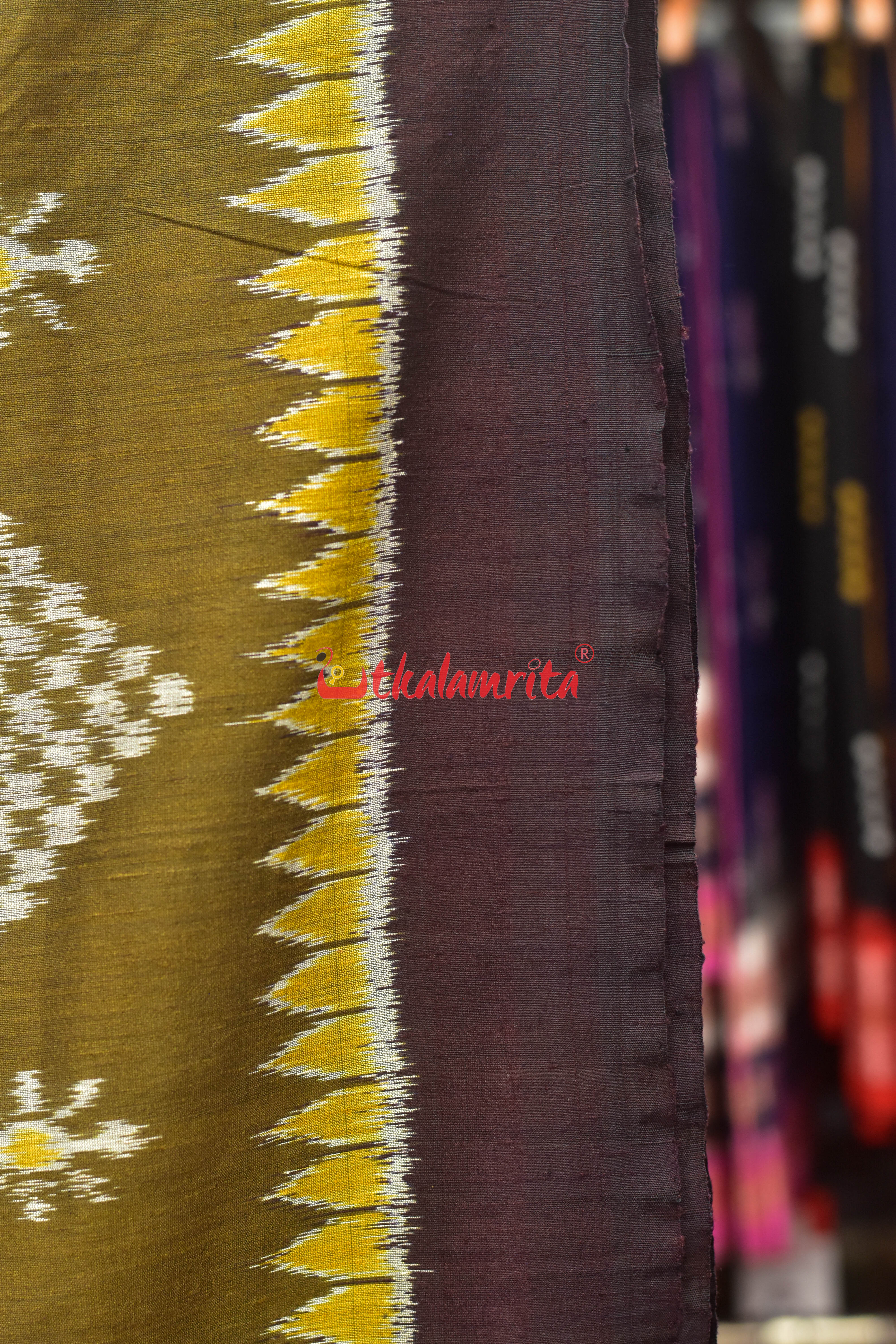 Mehendi Tarabali Eri Silk Khandua Silk Saree